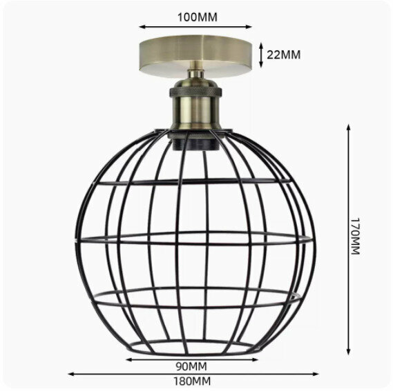Popular lamp holder [bronze + globe cover]