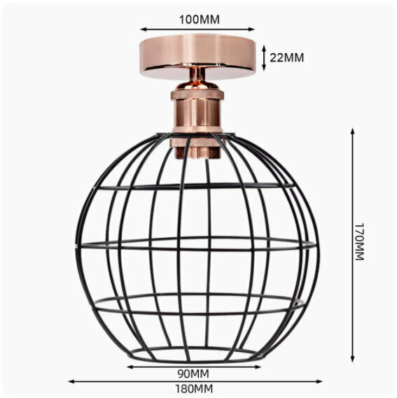 Popular lamp holder [rose gold + earth cover]