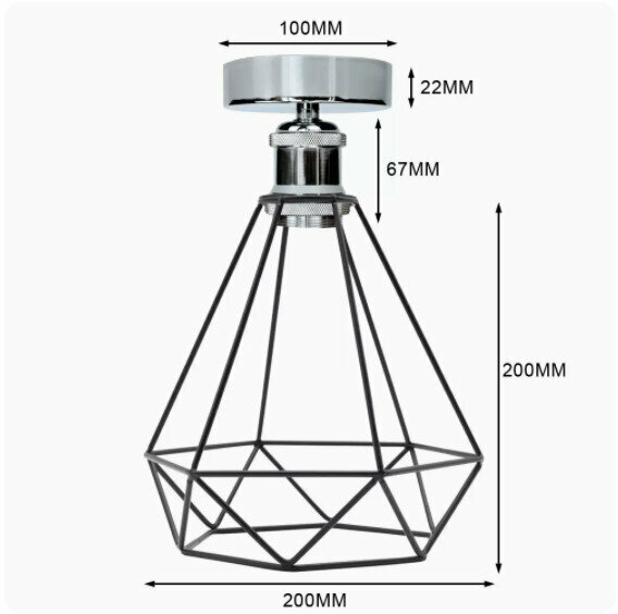 Popular lamp holder [silver + diamond cover]
