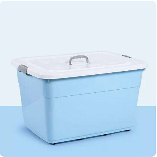 Hot push thickened plastic storage box (100#+100# [2-piece set] North Carolina blue)