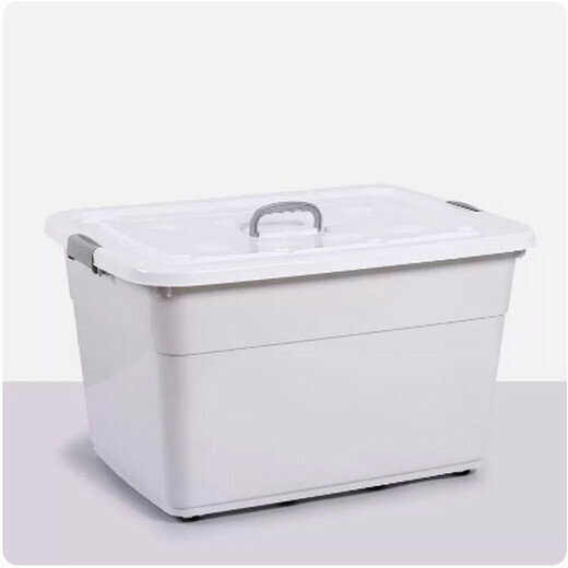 Hot push thickened plastic storage box (320#+320#+320#[3-piece set] cement gray)