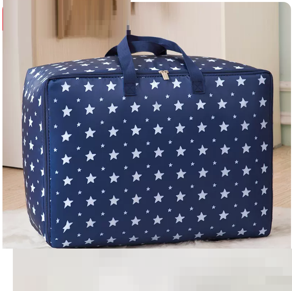 New Oxford cloth storage bag (navy five-star) (large thickened 60*40*24cm)