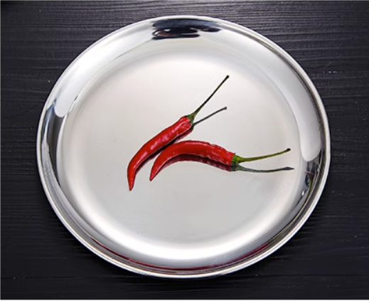 New 1-pack stainless steel barbecue plate (mirror glossy silver) (Specification: 14-30CM) (please contact customer service to confirm the delivery size after placing the order)