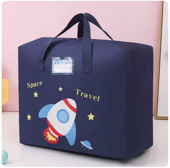 Hot push clothing and bedding storage bag (Navy Rocket (odorless and wear-resistant)) (Small size: 45*18*39cm)