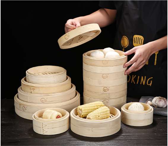 熱推手工竹蒸籠（壹籠壹蓋）（規格：外徑13.5CM-30CM）（下單後請聯絡客服確認發貨尺寸）