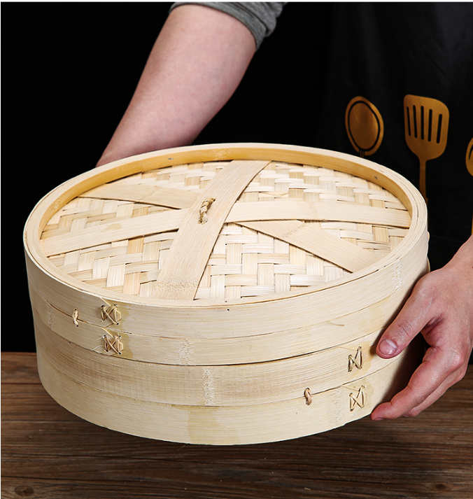 熱賣竹制蒸籠（壹籠壹蓋）（規格：直徑40CM）