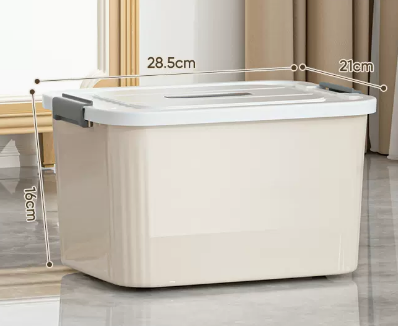 Popular household clothing plastic storage box (Miyuebai) (size: 27L-28.5*21*16CM)