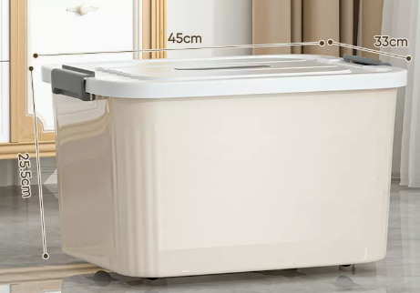 Popular household clothing plastic storage box (Miyuebai) (size 85L-45*33*25.5CM)