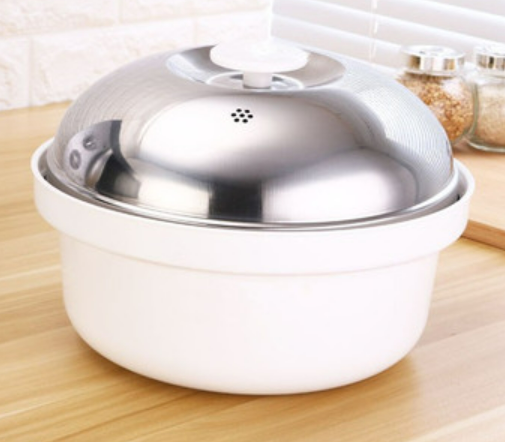 熱推微波爐專用塑膠蒸籠(尺寸：高16CM*直徑25CM）