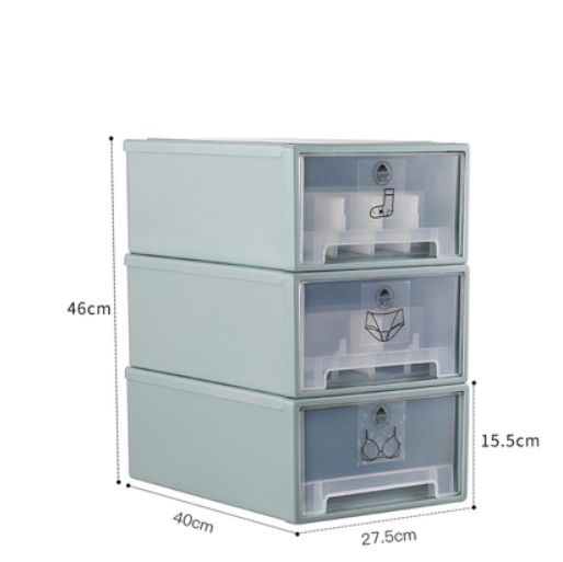 Popular plastic storage box (extra large [Nordic blue 3-piece set])