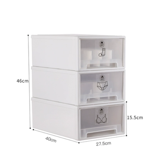 Popular plastic storage box (extra large [white 3-piece set])