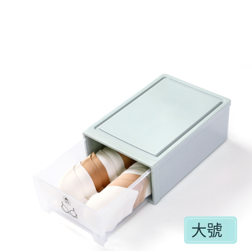 Popular plastic storage box (large Nordic blue [no grid])