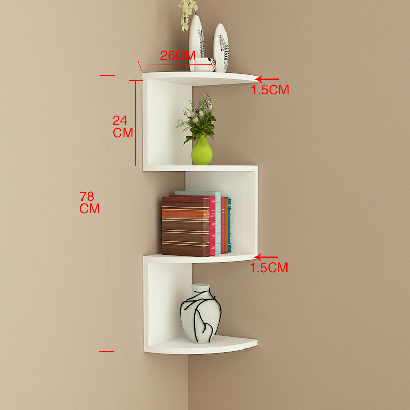 Popular wall storage rack (4 layers white)