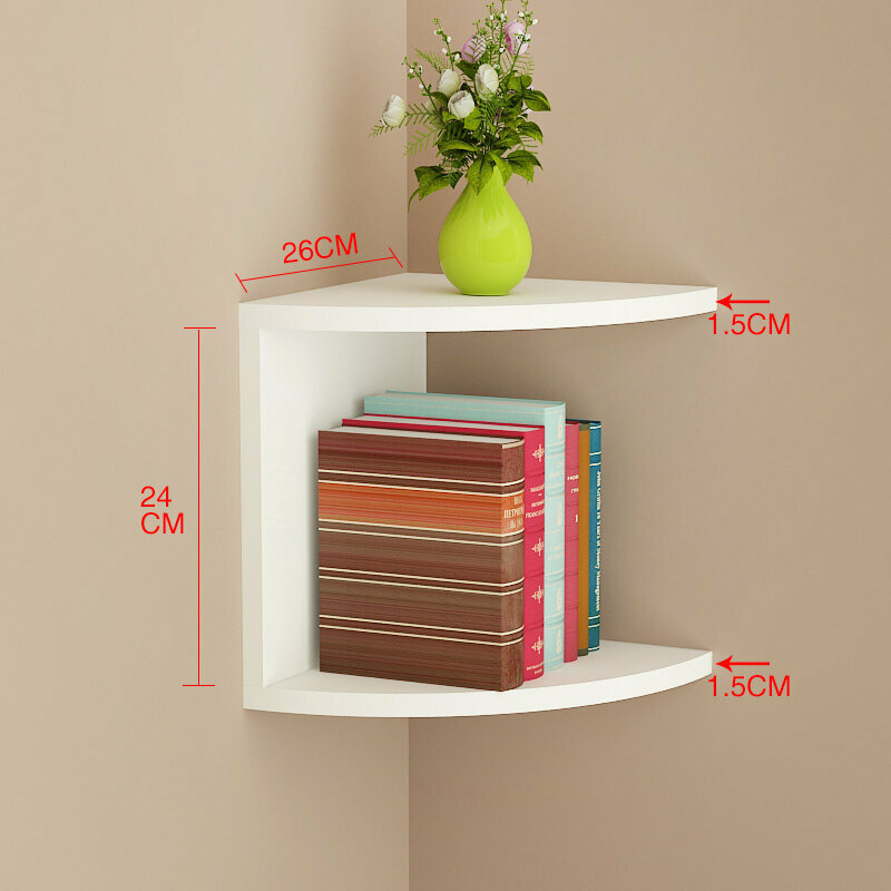 Popular wall storage rack (2 layers white)