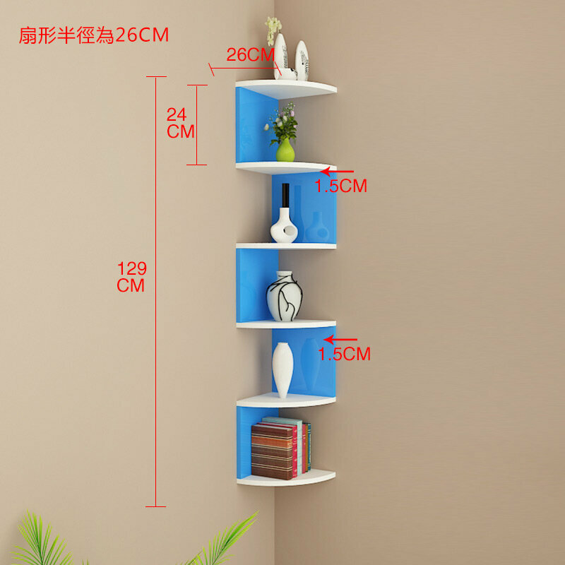 New wall storage rack (6 layers blue and white)