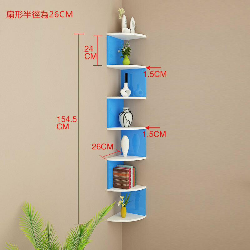 New wall storage rack (7 layers blue and white)
