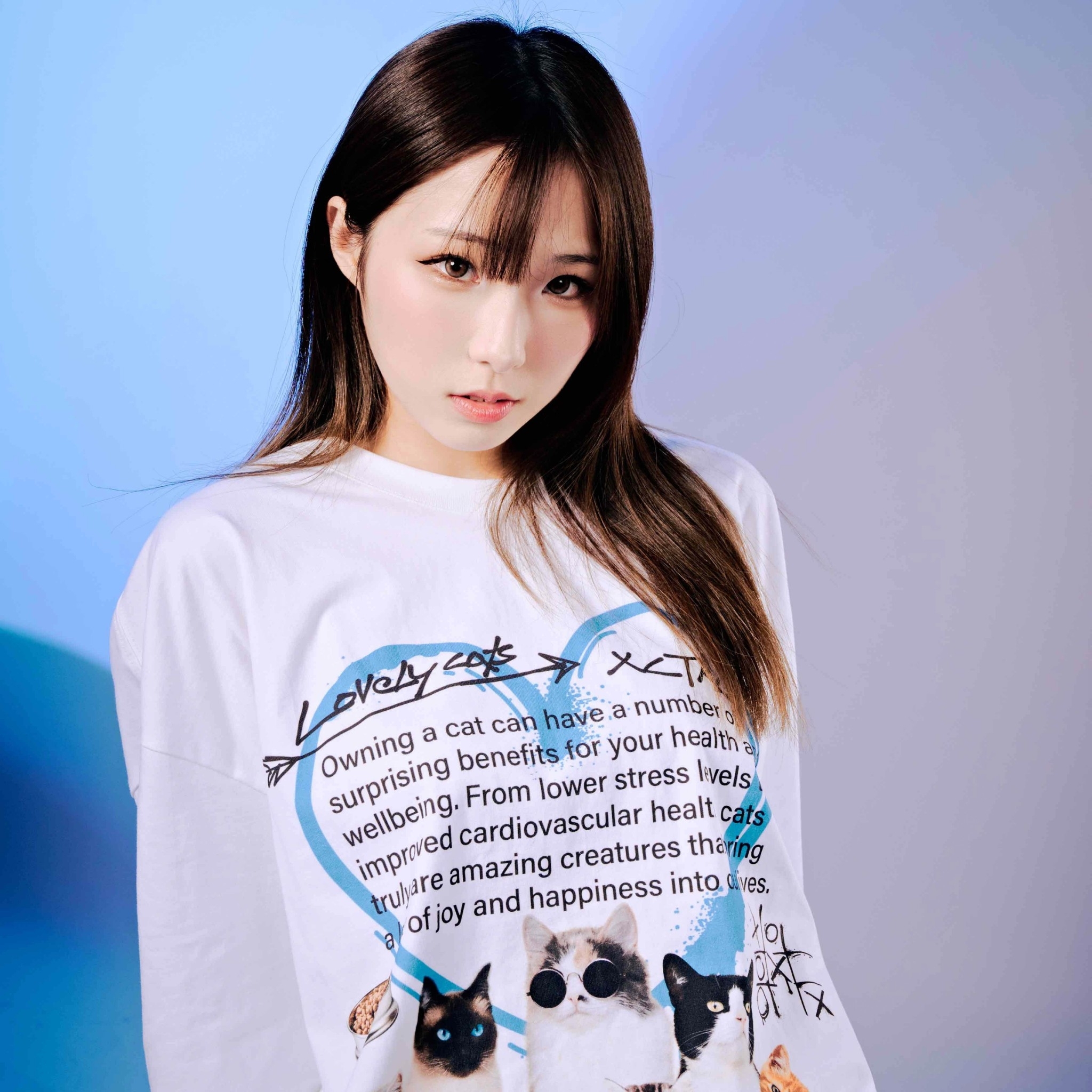 XCTRL 養貓好處多短T-白