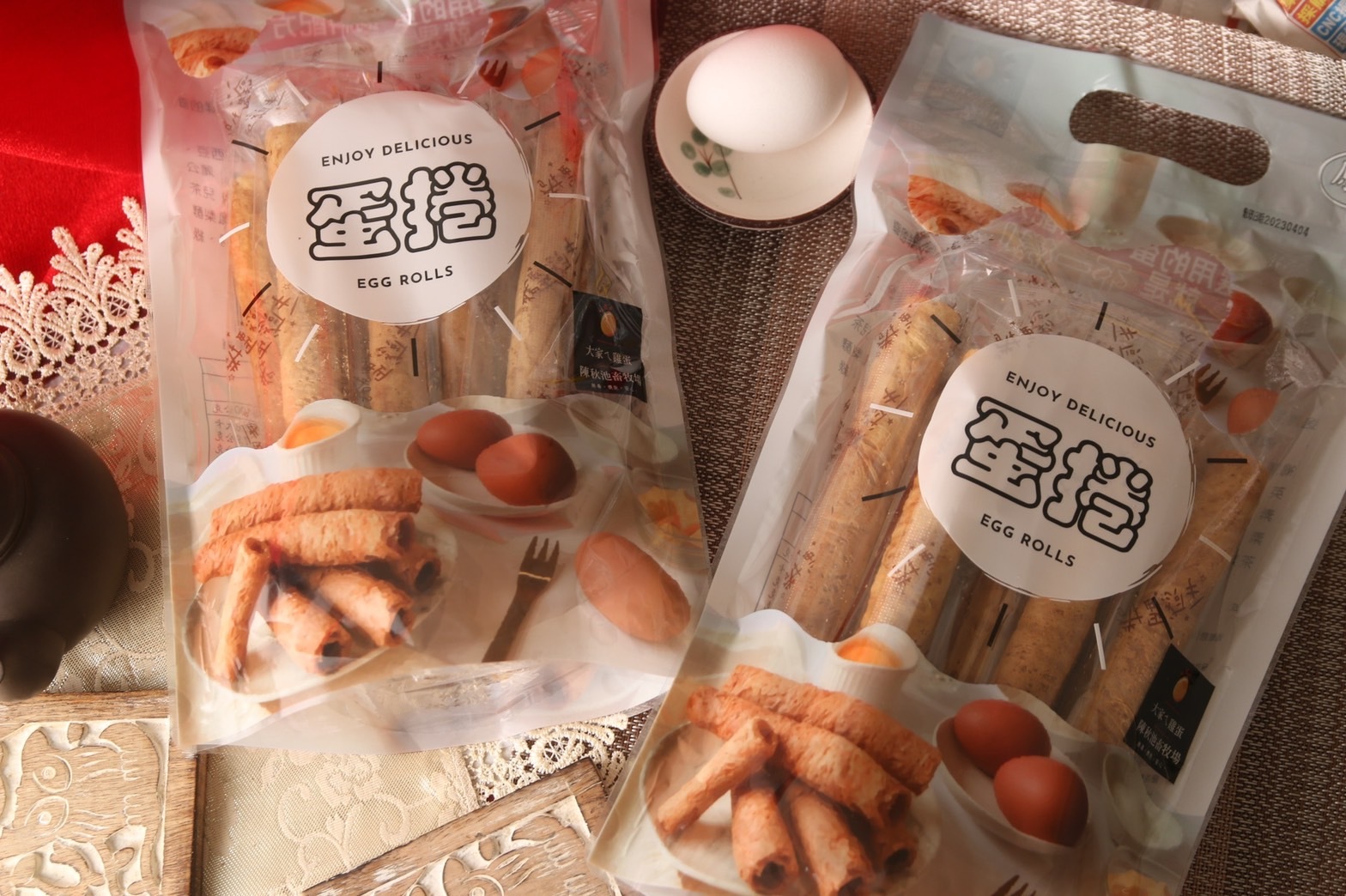 【陳秋池畜牧場】貂蟬草本機能蛋原味蛋捲(10根/包)*6包