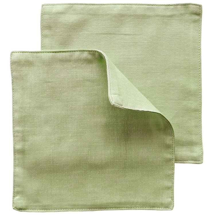 手帕有機棉淨色 (15 厘米 x 15 厘米) x 2