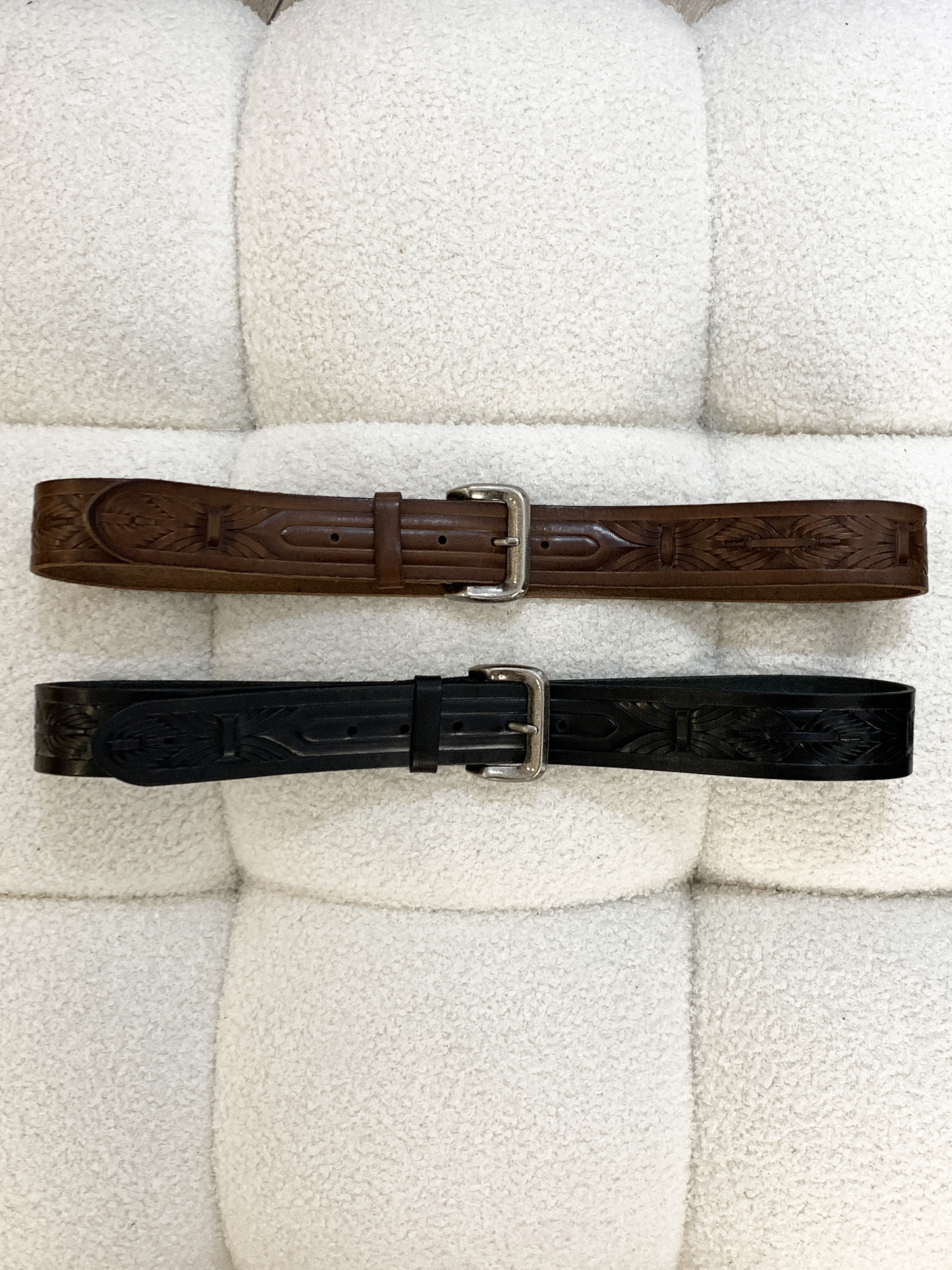 真皮雕花皮帶(現貨)