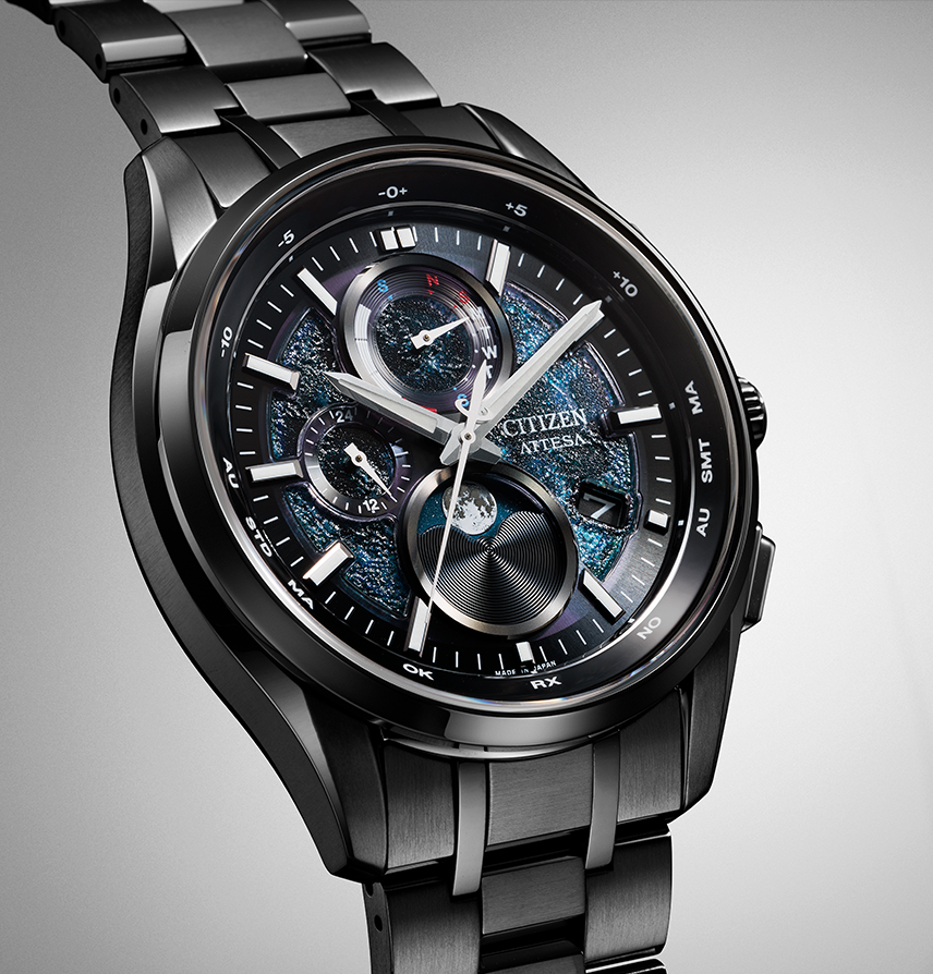 萬年鐘錶 - Citizen 星辰錶  爍月款月相超級鈦光動能電波萬年曆男錶  BY1008-67L  錶徑41.5MM