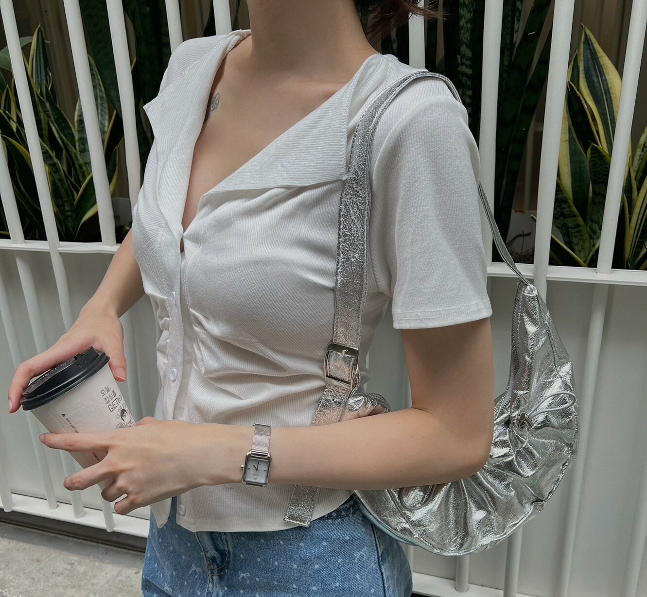 翻領排釦彈棉上衣/三色