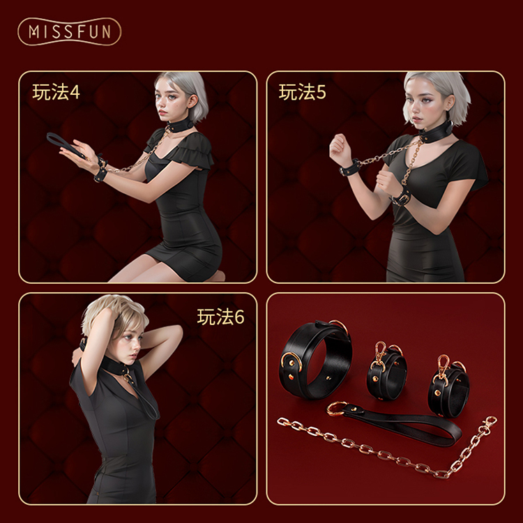 MISSFUN 反背連頸手銬組 BDSM遊戲道具