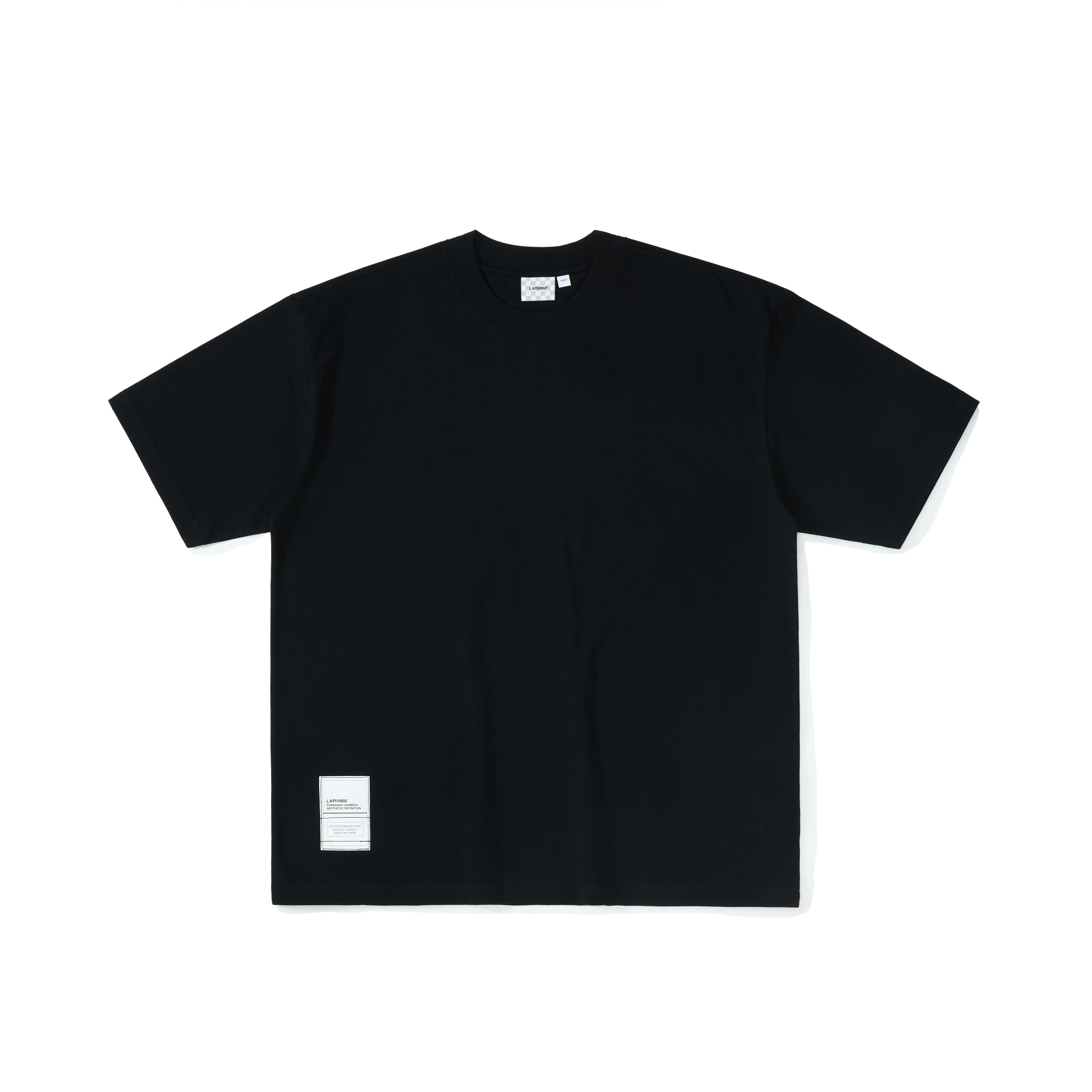 LAPRIMA 反戰口號標籤素面T恤