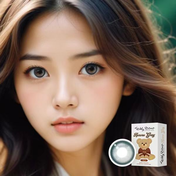[套裝] Teddy Bear 1 Month Aurora Gray｜月拋彩妝隱形眼鏡｜每盒2片
