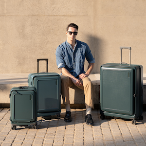 URBANITE|3in1 (34L/72L/118L) Expandable 4 wheels TSA Lock Top Flip Suitcase - Smoky Olive