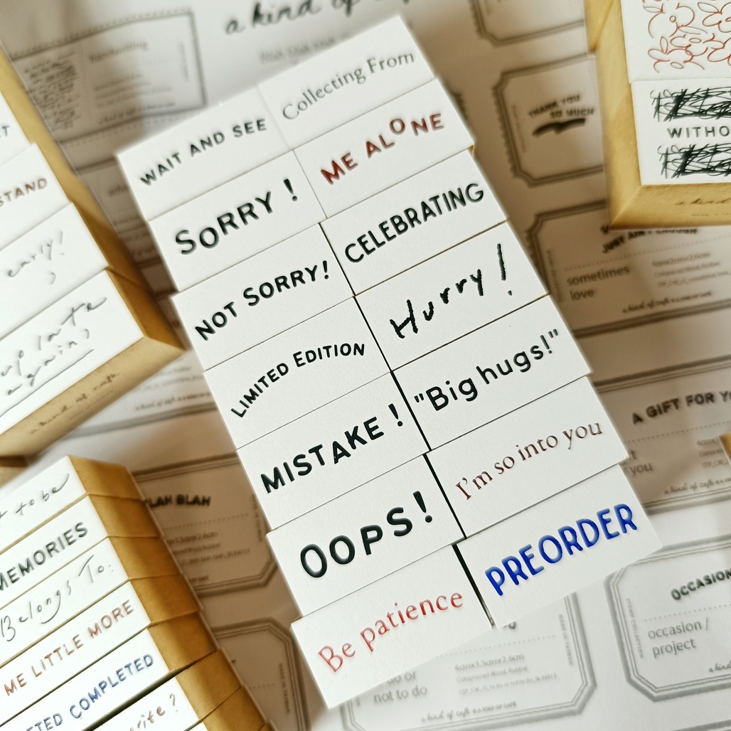 A Kind of cafe什物．Blah Blah Blah 手帳印章系列 $120區