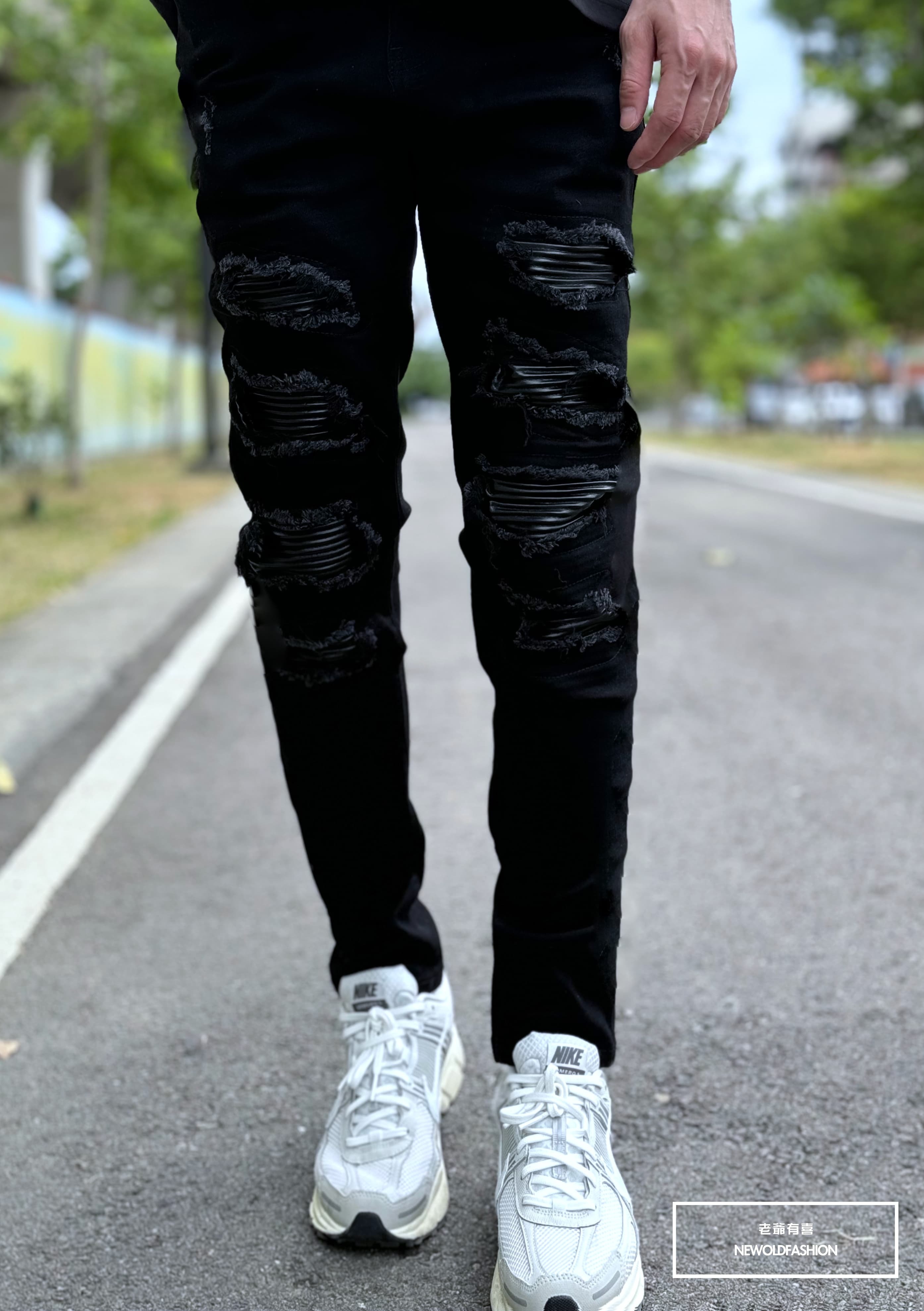 『新品上市』重磅六洞皮革補丁小直筒(NOF23105120)