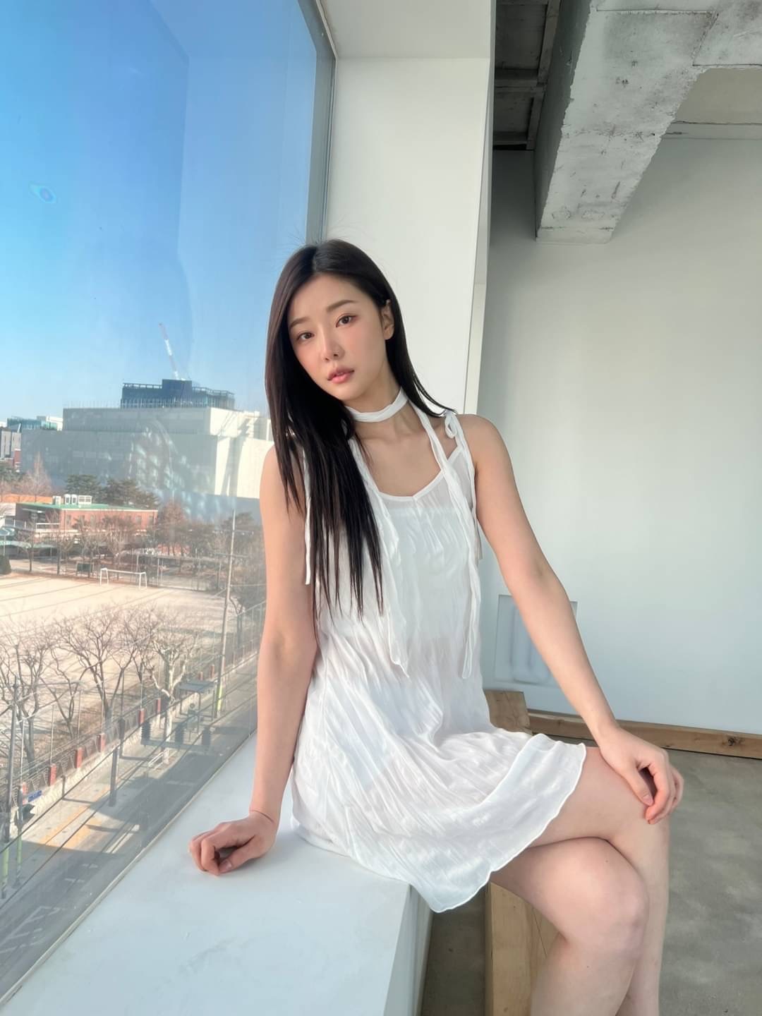 🇰🇷 巴黎舞會抓皺紡紗小洋裝（附掛脖）