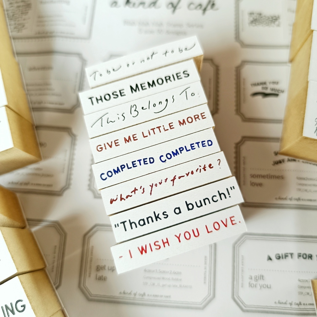 A Kind of cafe什物．Blah Blah Blah 手帳印章系列 $100區