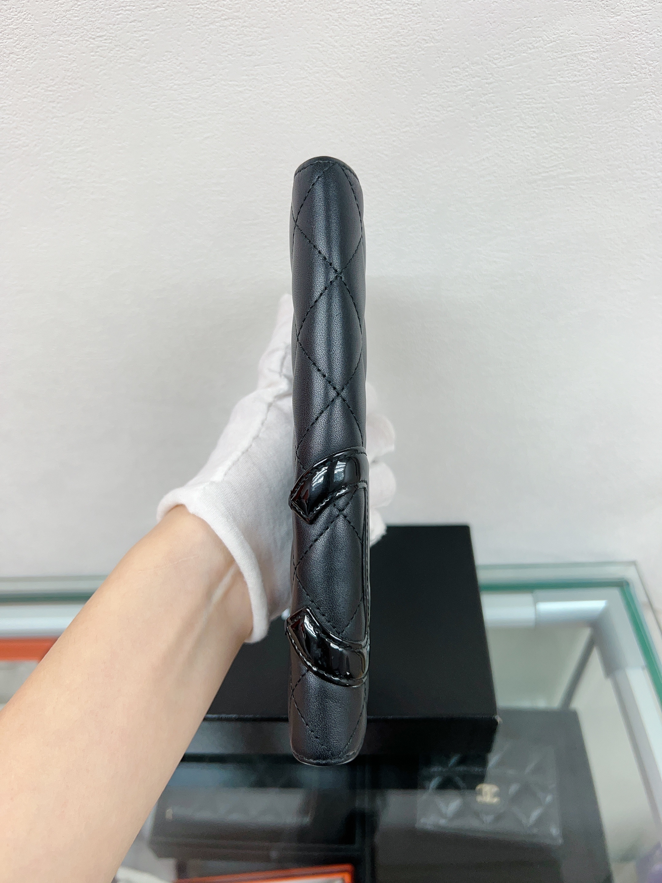 Chanel long wallet (black/pink)