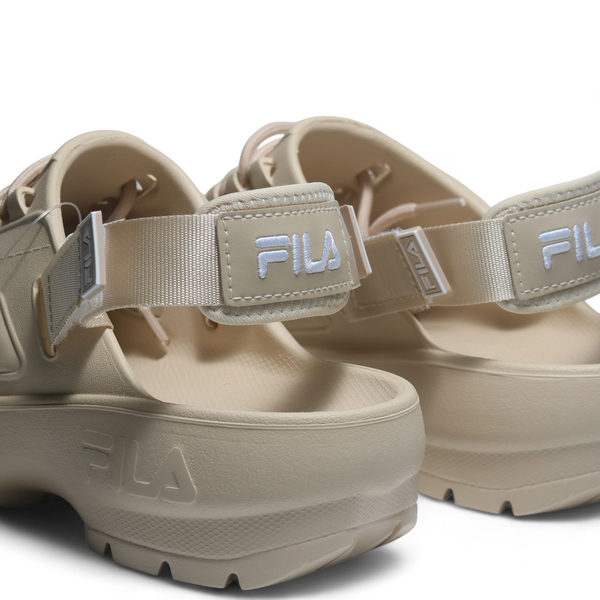 FILA 涼拖鞋 水鞋 卡其 防水 可拆式 洞洞鞋 女 4S348Y173