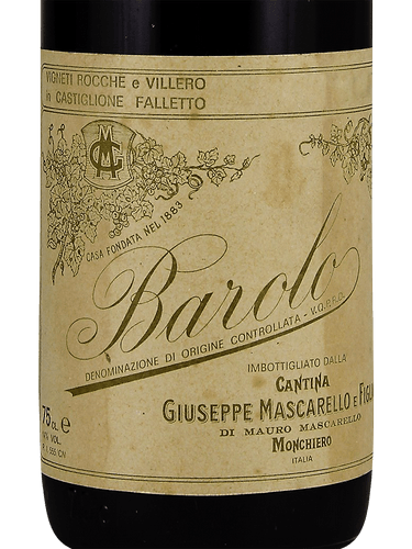 Giuseppe Mascarello e Figlio Barolo 1967 (RP96)