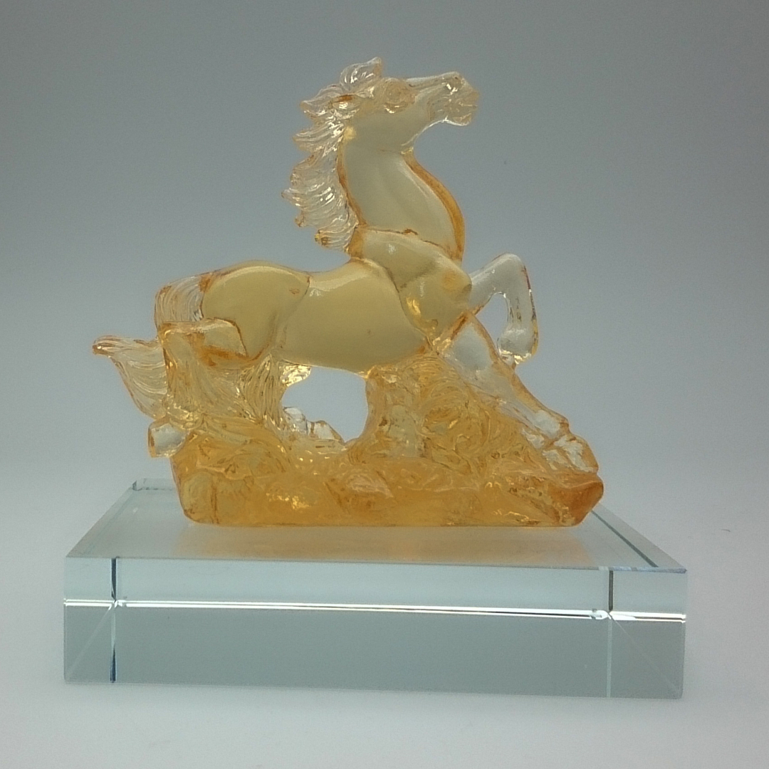 琉璃馬到成功擺飾｜開運招財工藝品 書房辦公室桌面裝飾首選