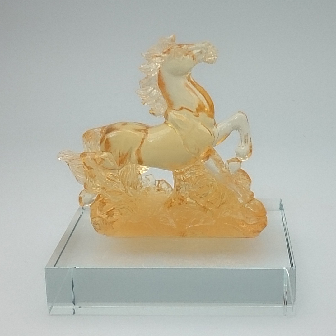 琉璃馬到成功擺飾｜開運招財工藝品 書房辦公室桌面裝飾首選