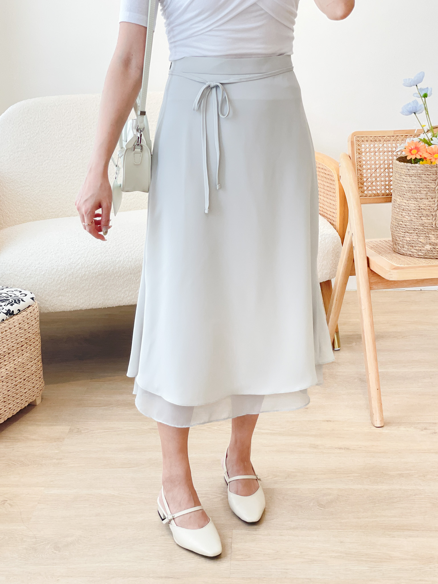 SK475 Silky Flared Skirt