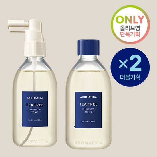《olive young連線》AROMATICA Tea Tree Purifying Tonic 100mL+100mL Double Set