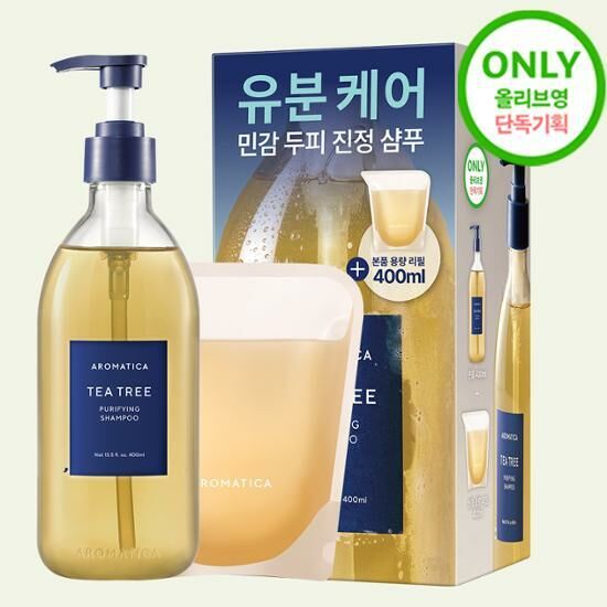 《olive young連線》AROMATICA Tea Tree Purifying Shampoo 400ml 1+1