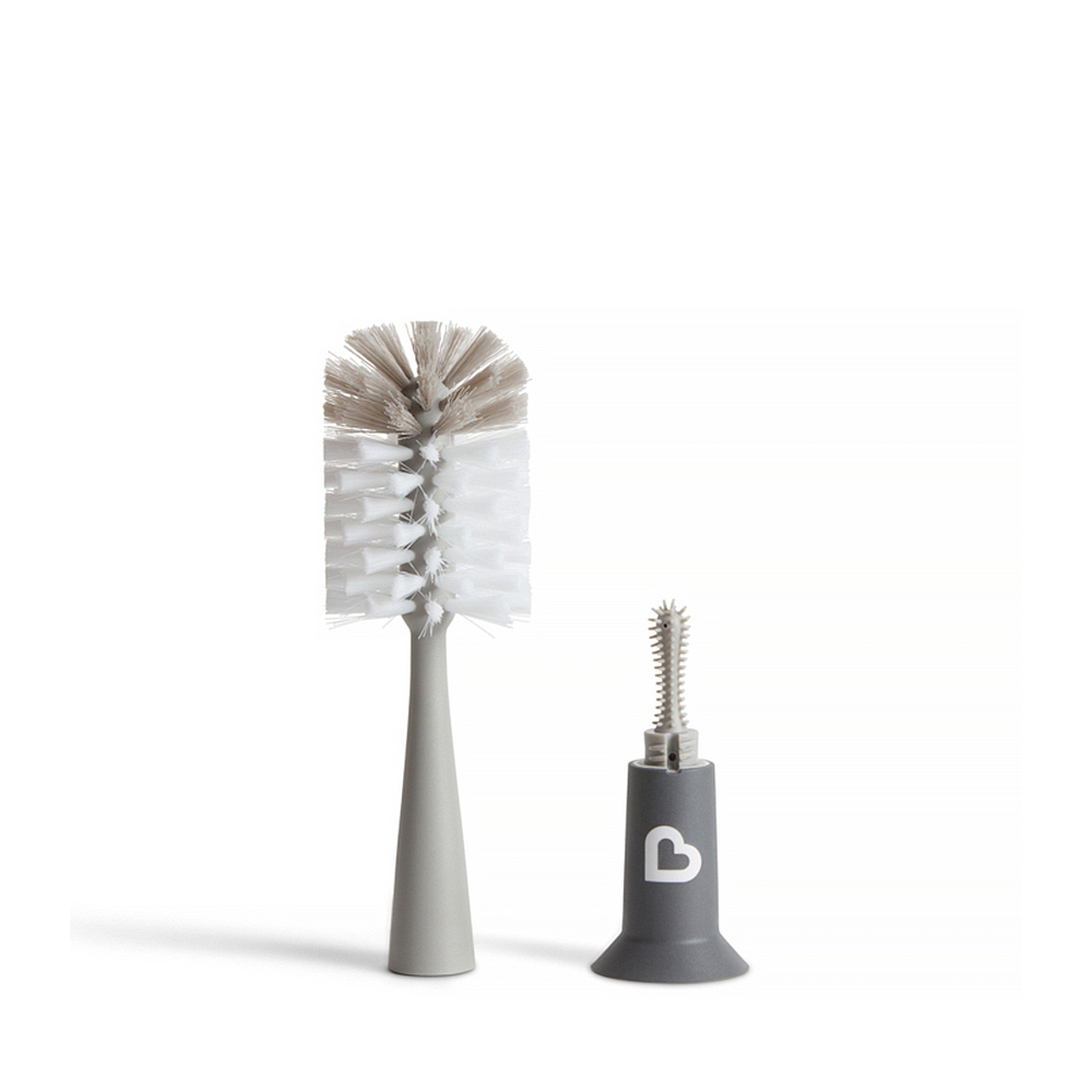 二合一奶瓶奶嘴刷(吸盤)-質感灰