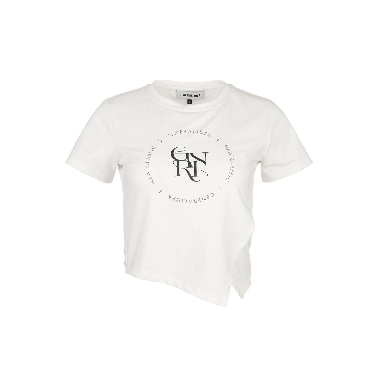 [GENERAL IDEA] GNRL UNBALANCED SILKET SPANDEX SHORT SLEEVE TEE