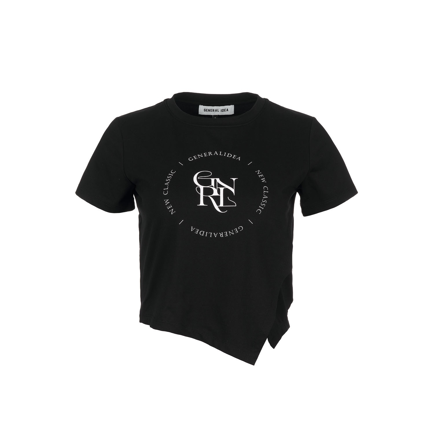 [GENERAL IDEA] GNRL UNBALANCED SILKET SPANDEX SHORT SLEEVE TEE