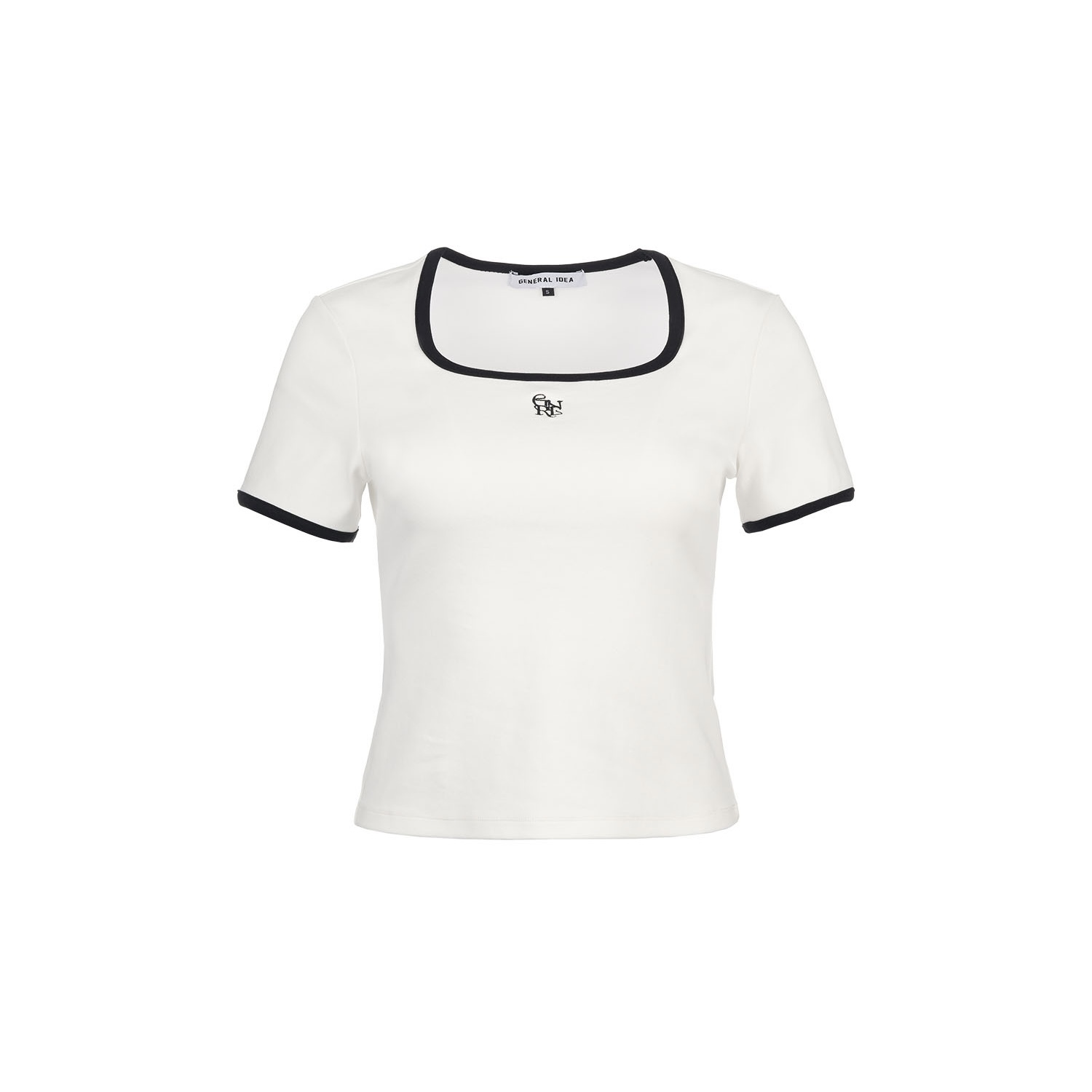 [GENERAL IDEA] SQUARE COLOR BLOCK SHORT SLEEVE T-SHIRT