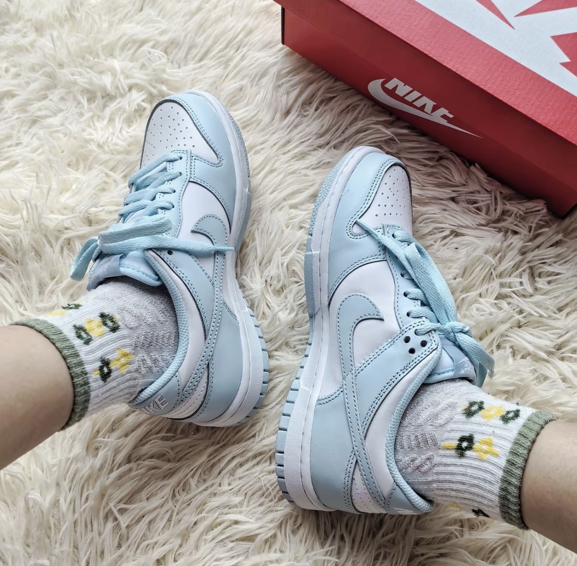 Nike Dunk Low GS 冰川藍 水藍色 皮革 大童款 FB9109-105/預購