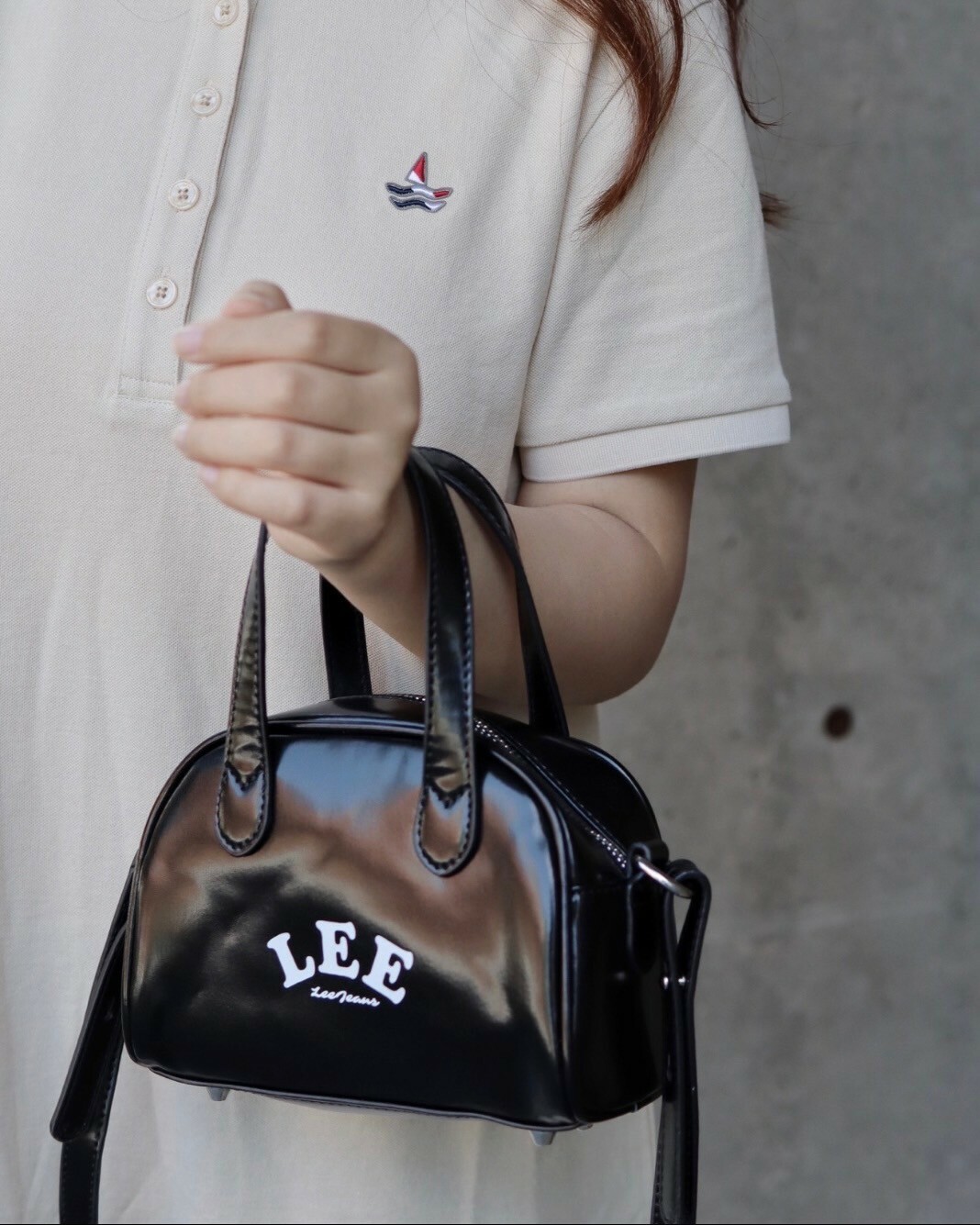 LEE 小波士頓包 淺牛仔藍/淺粉/黑色/灰石綠 手提包 肩背包 側背 斜背