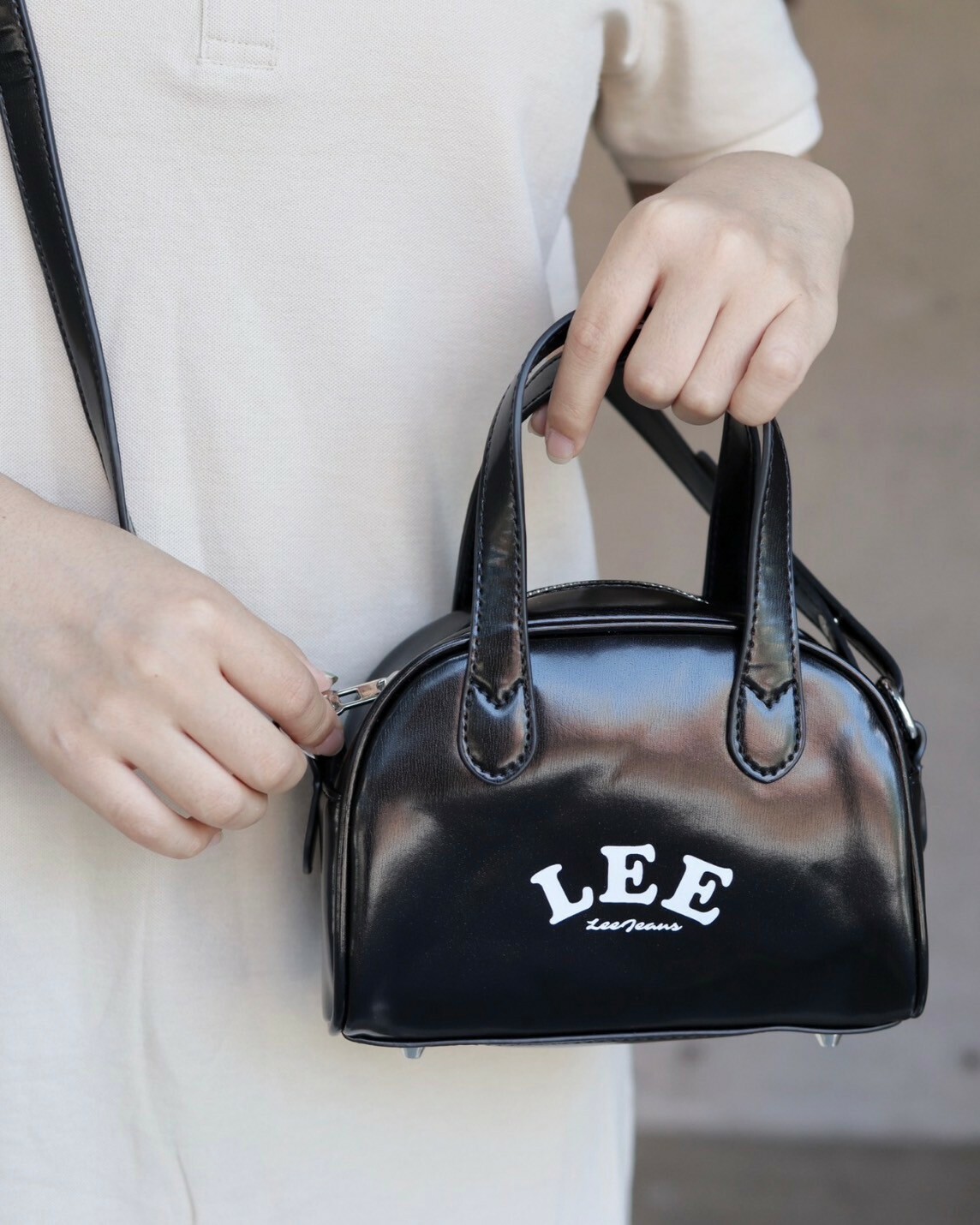 LEE 小波士頓包 淺牛仔藍/淺粉/黑色/灰石綠 手提包 肩背包 側背 斜背