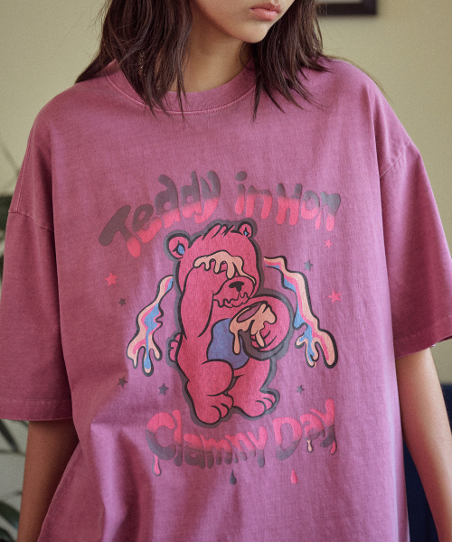 預購- KR CPGN Honey Teddy Pigment Short Sleeve T-Shirt